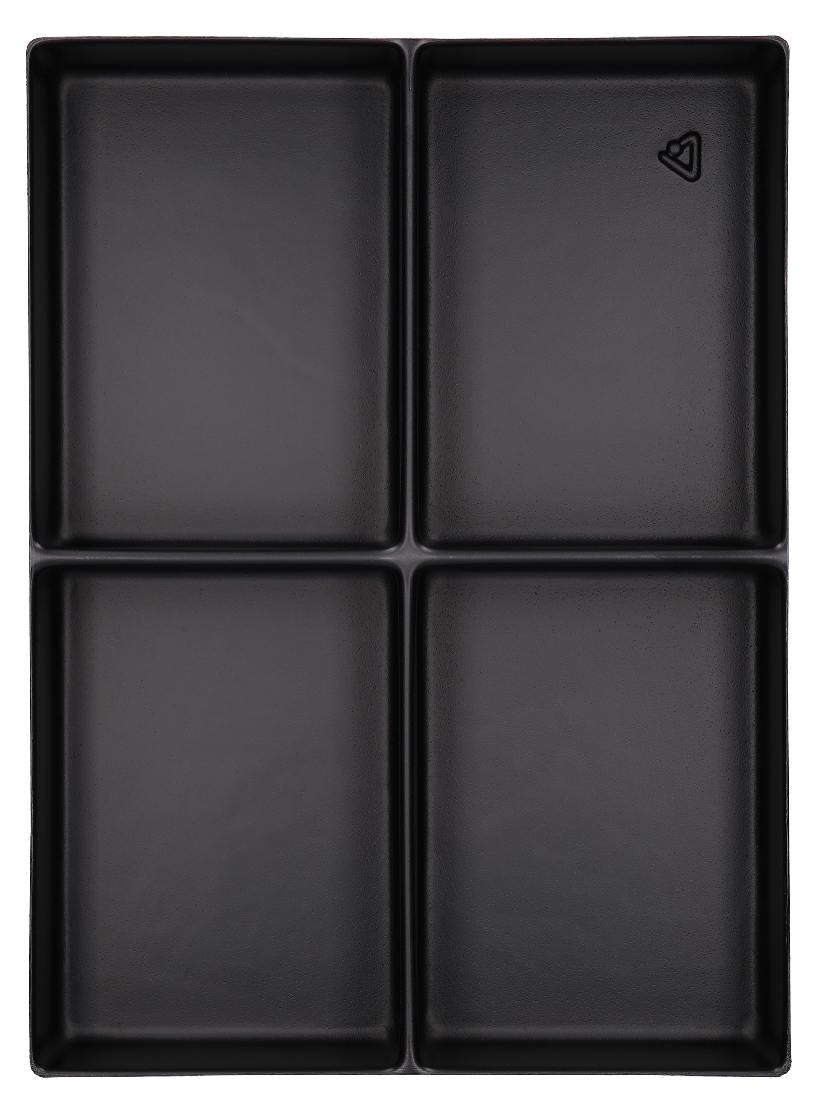 ESD-Tiefzieheinlage schwarz, 4 Kavitäten rechteckig, PS 