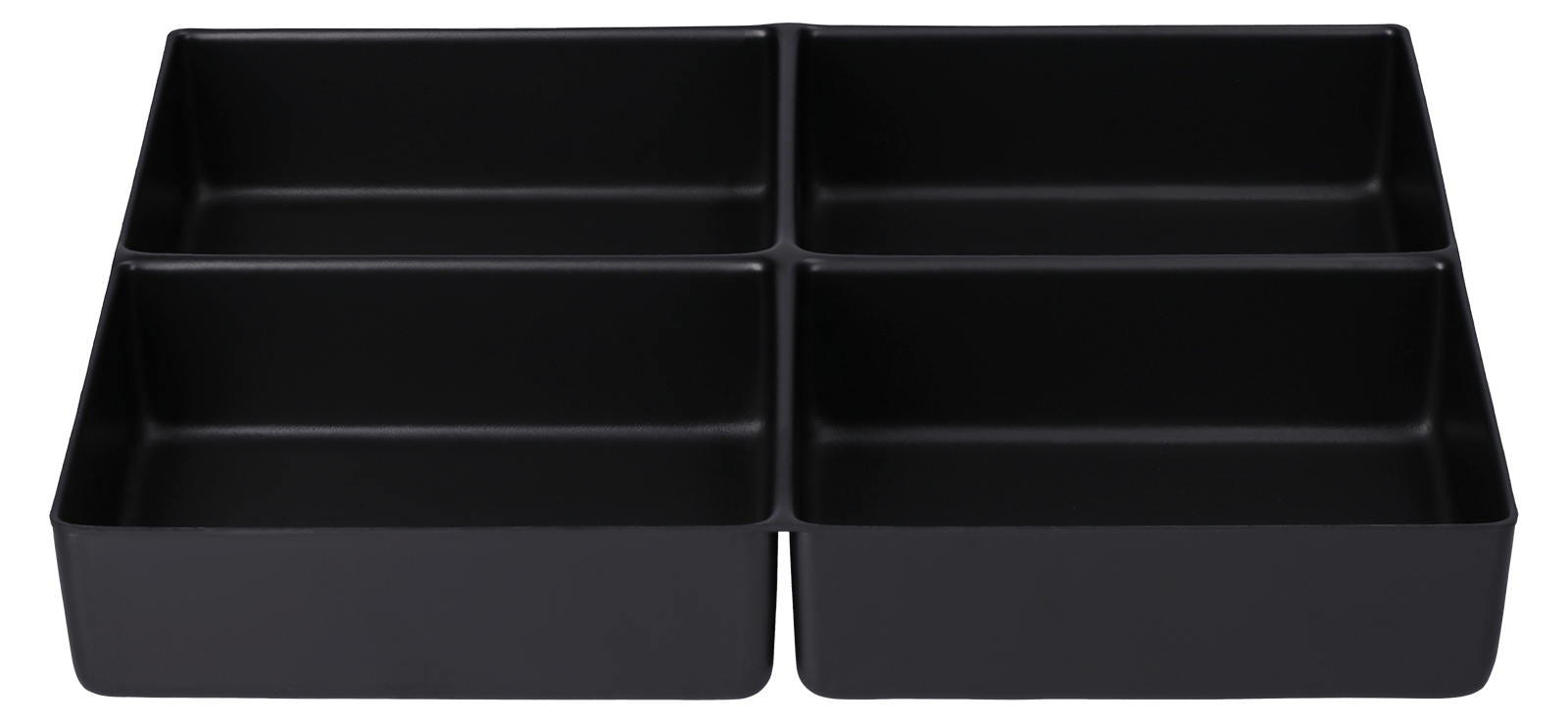 ESD-Tiefzieheinlage schwarz, 4 Kavitäten rechteckig, PS 