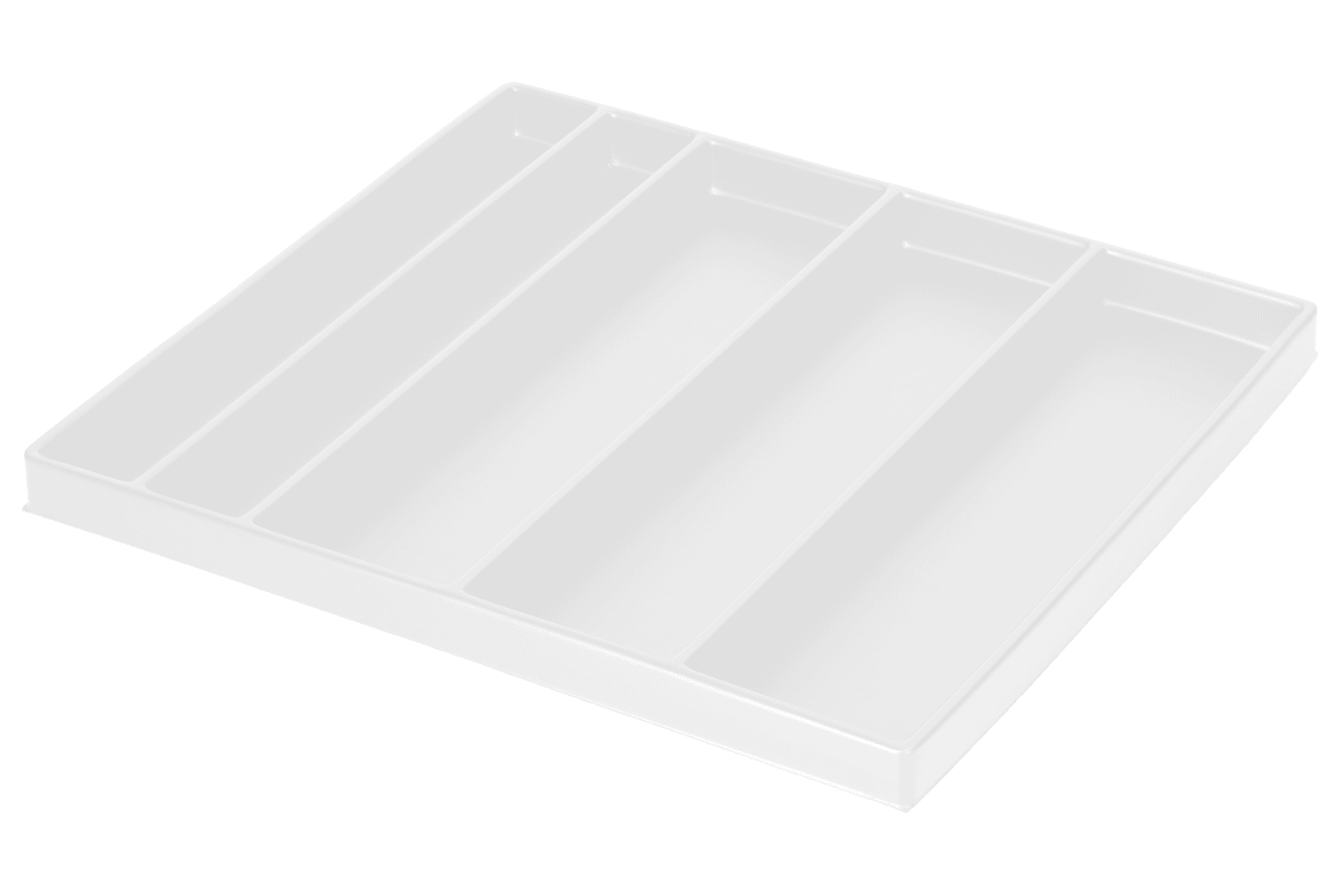 Tiefzieheinlage weiß, 5 Nester rechteckig, PS 