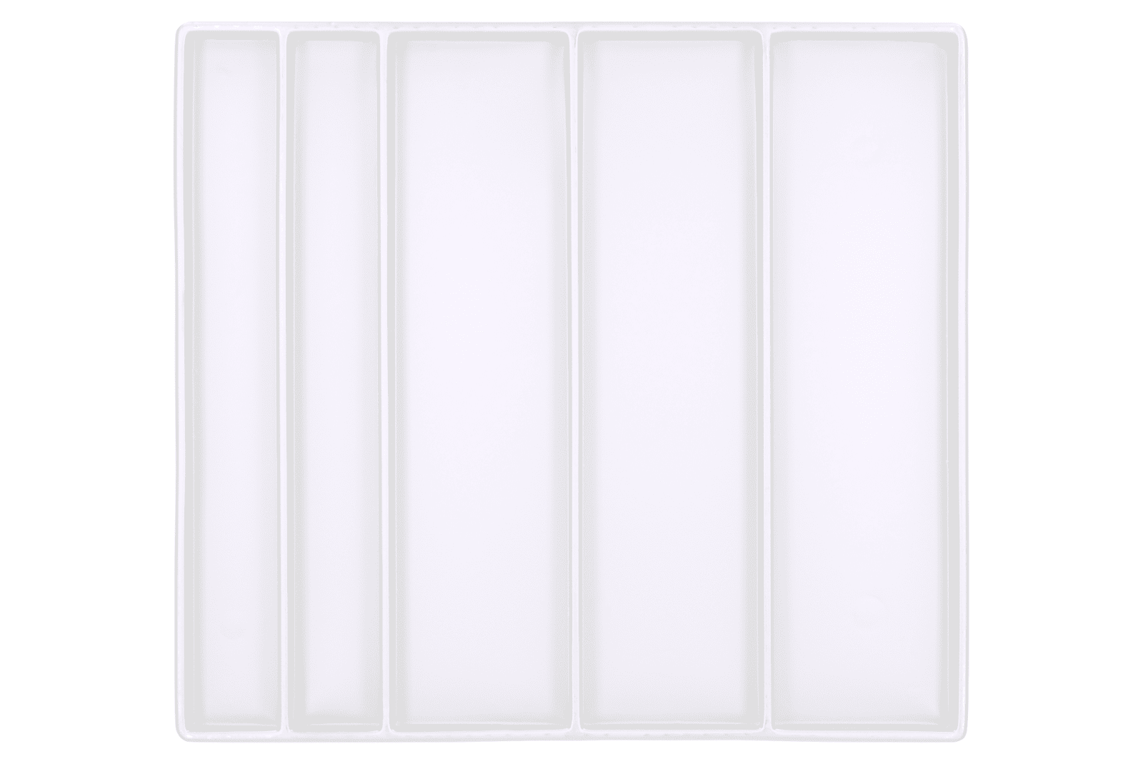 Tiefzieheinlage weiß, 5 Nester rechteckig, PS