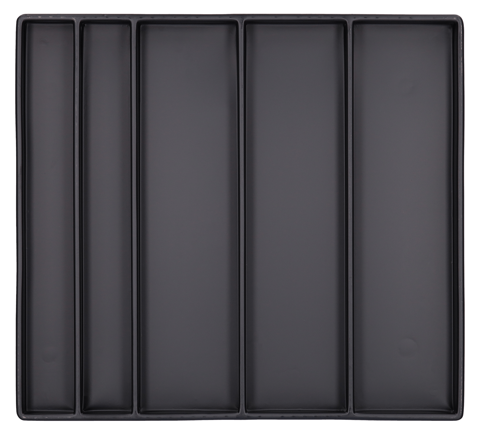 ESD-Tiefzieheinlage schwarz, 5 Nester rechteckig, PS 