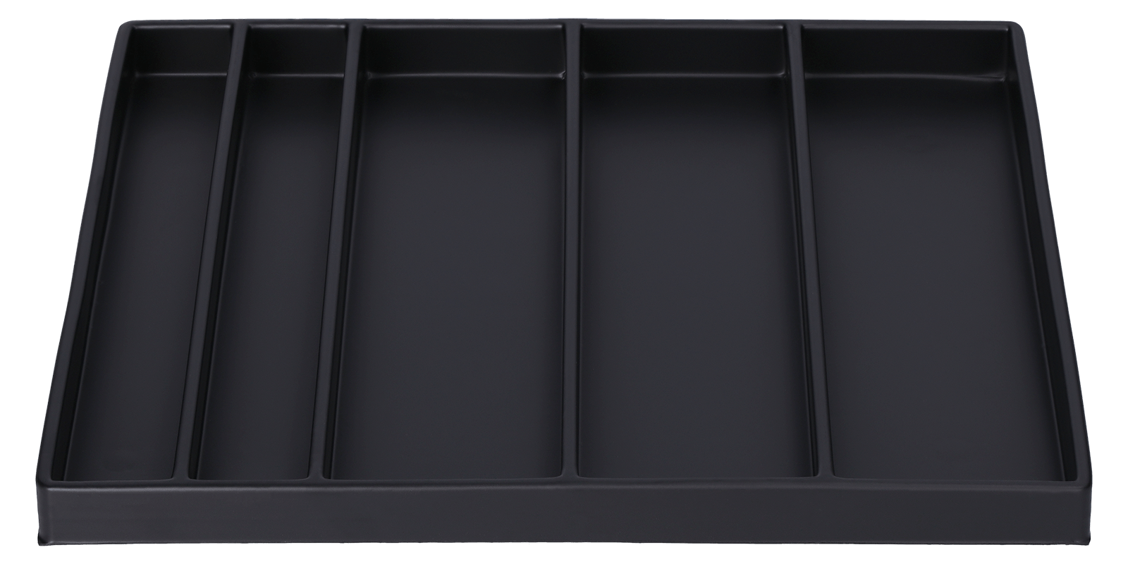 ESD-Tiefzieheinlage schwarz, 5 Nester rechteckig, PS 