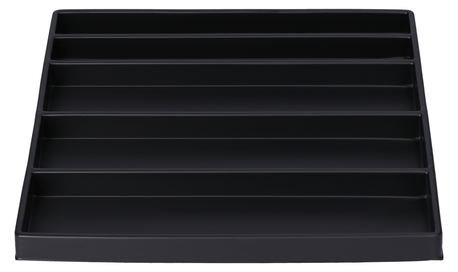 ESD-Tiefzieheinlage schwarz, 5 Nester rechteckig, PS 