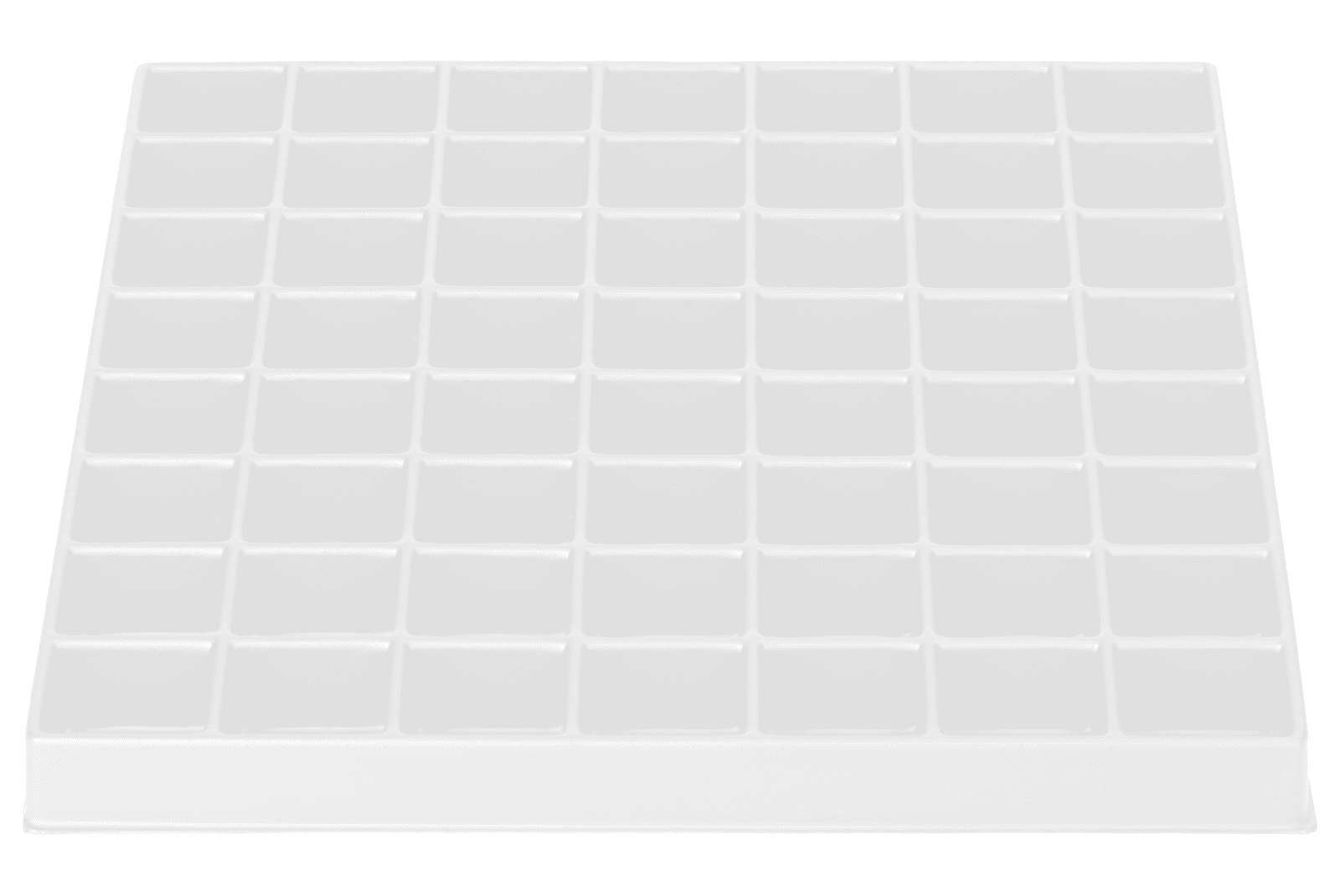 Tiefzieheinlage weiß, 56 Nester rechteckig, PS 
