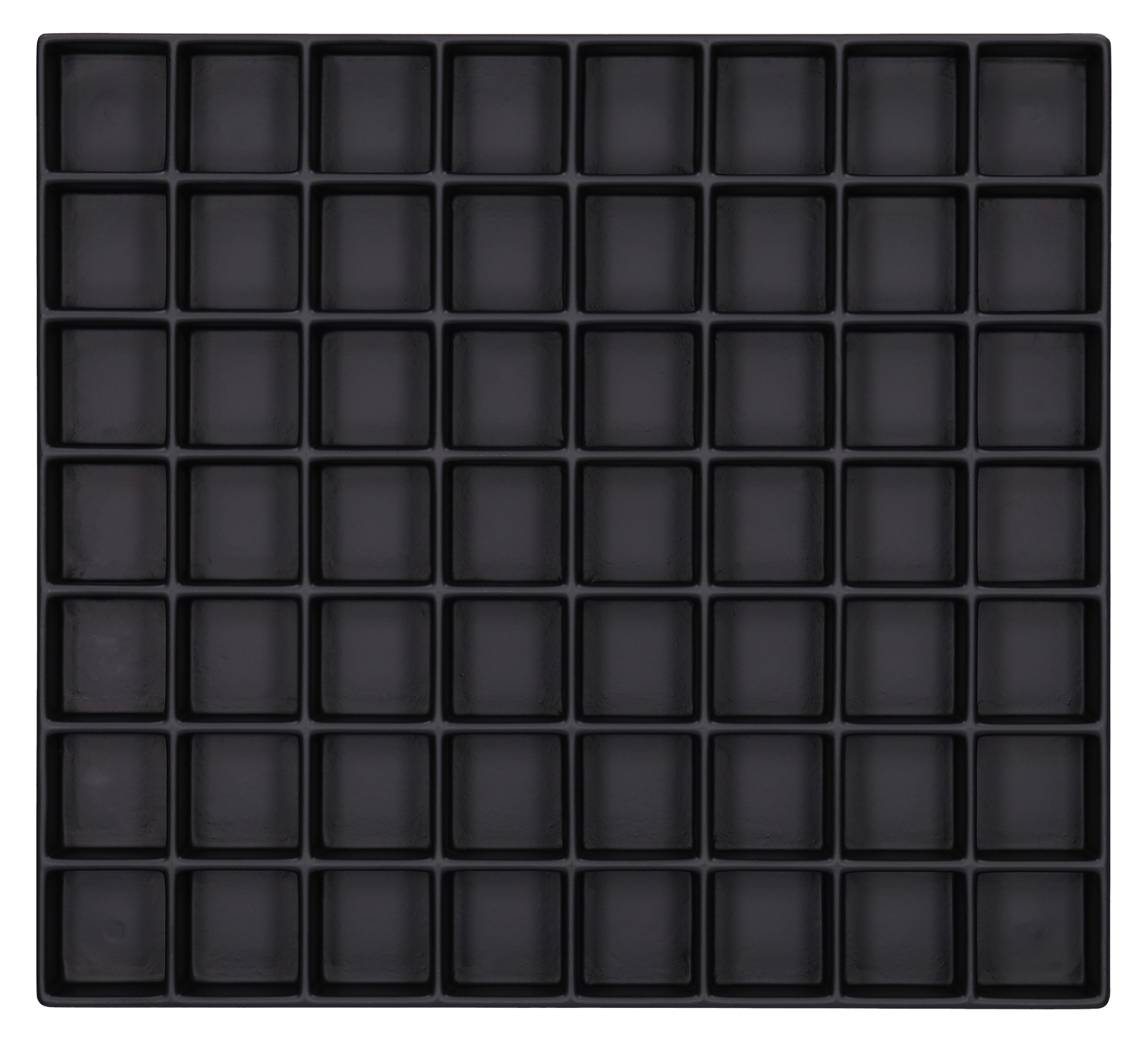 ESD-Tiefzieheinlage schwarz, 56 Nester rechteckig, PS 