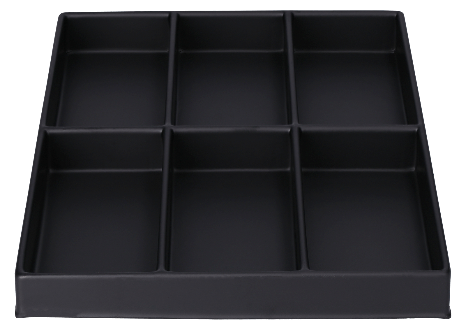 ESD-Tiefzieheinlage schwarz, 6 Kavitäten rechteckig, PS 