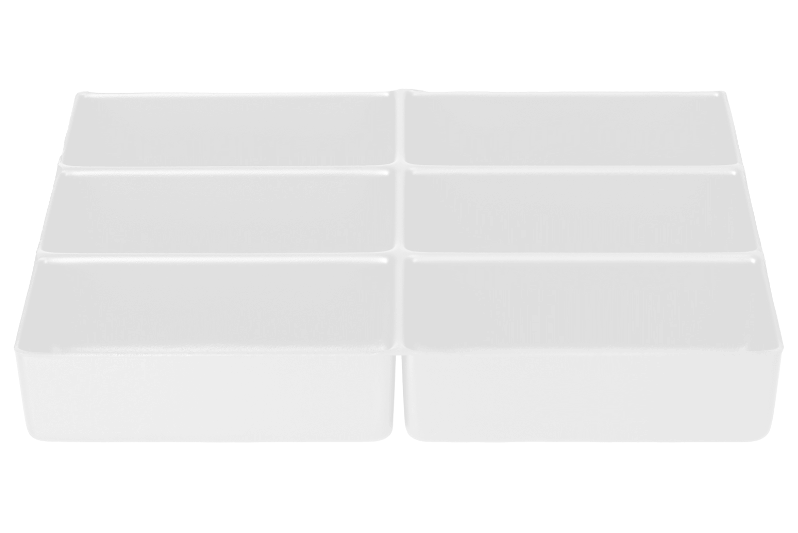 Tiefzieheinlage weiß, 6 Kavitäten (RE), PS 