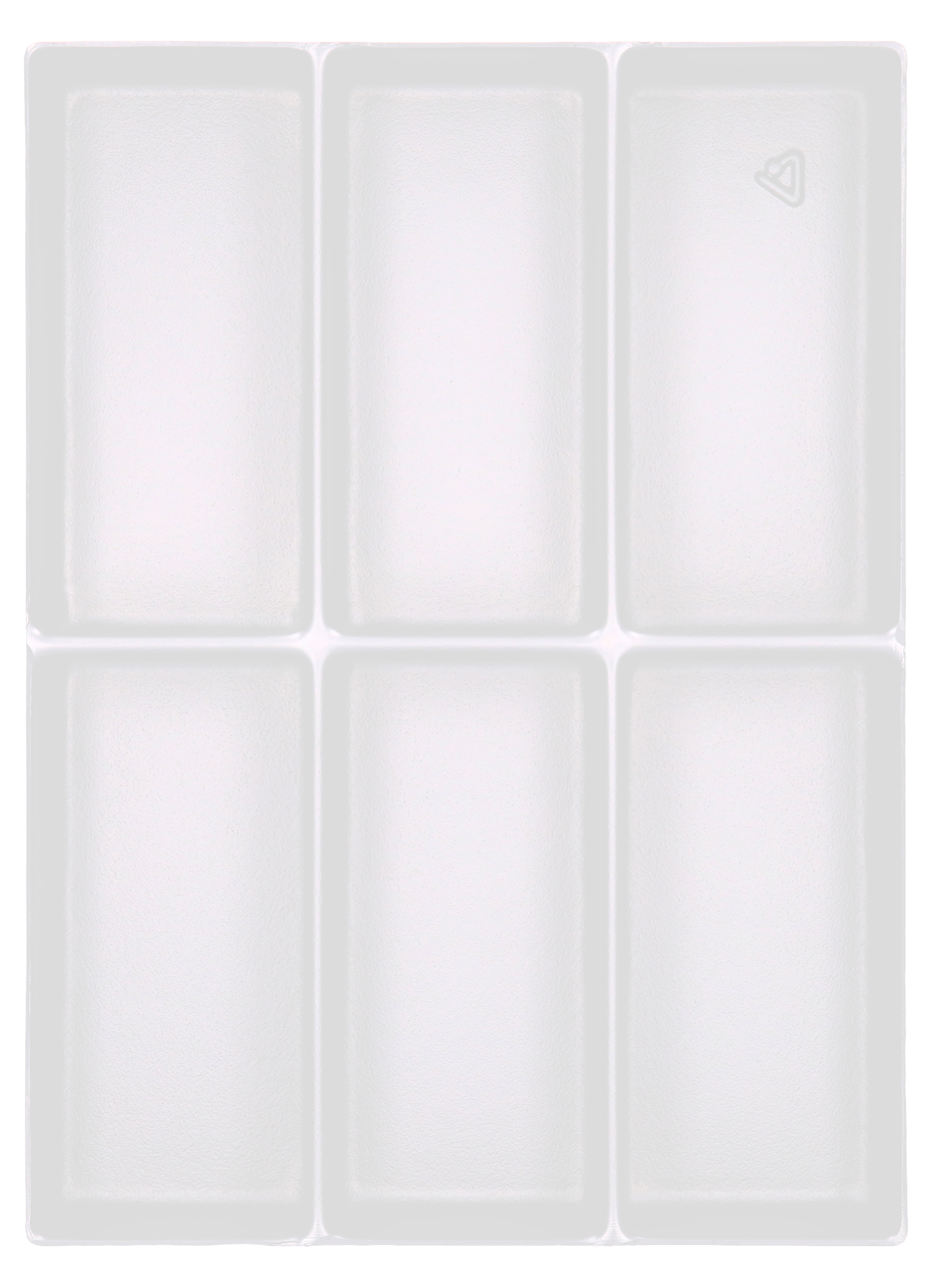 Tiefzieheinlage weiß, 6 Kavitäten (RE), PS 