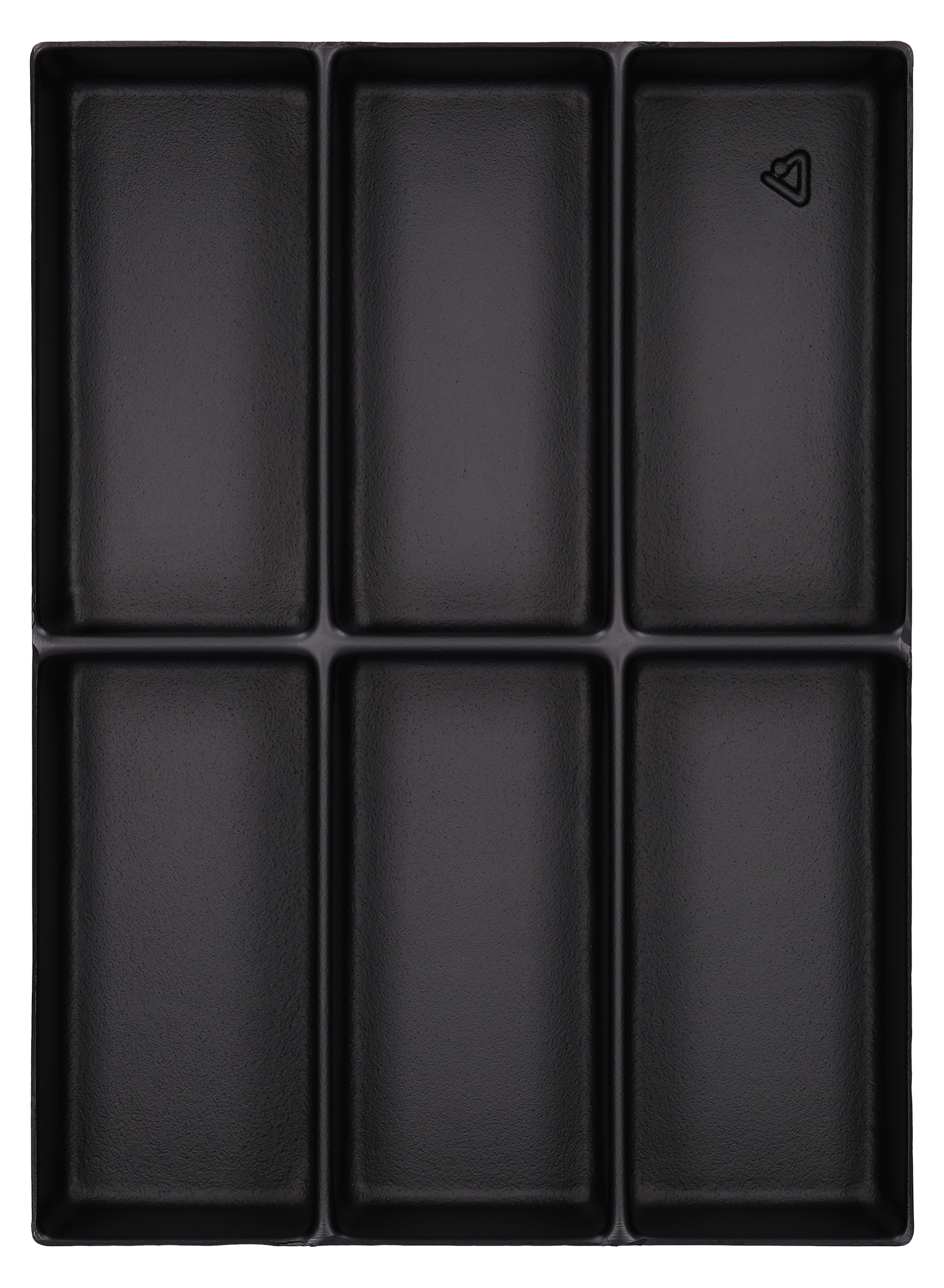 ESD-Tiefzieheinlage schwarz, 6 Kavitäten (RE), PS 