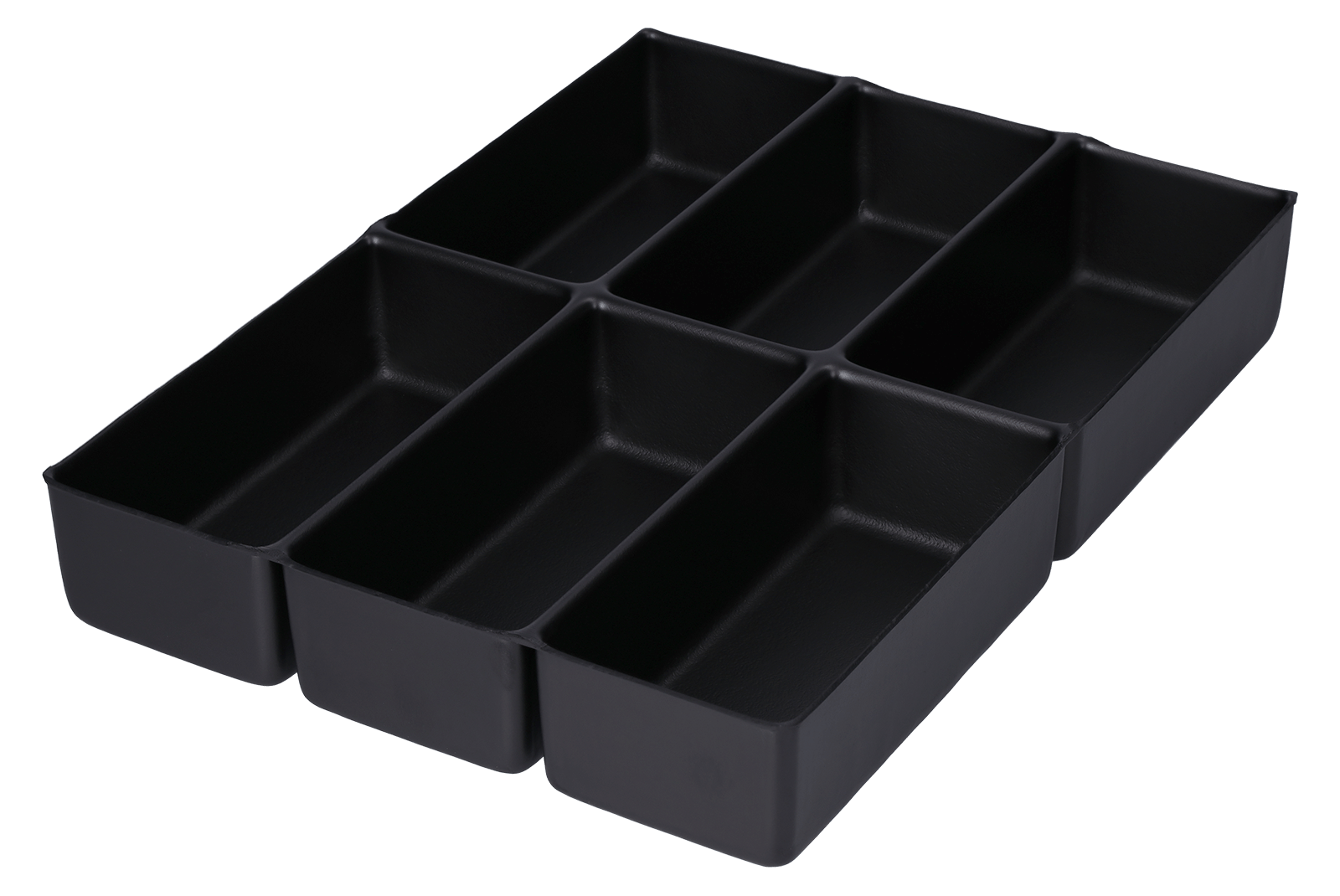 ESD-Tiefzieheinlage schwarz, 6 Kavitäten (RE), PS 