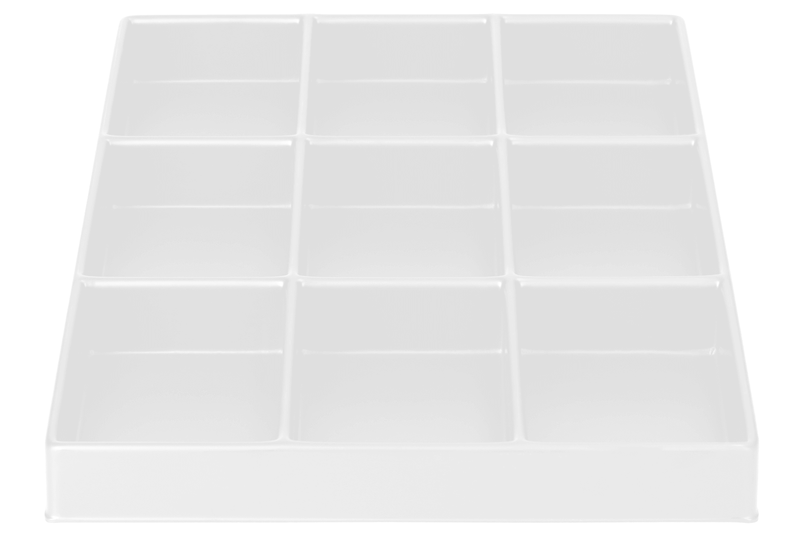 Tiefzieheinlage weiß, 9 Nester rechteckig, PS 