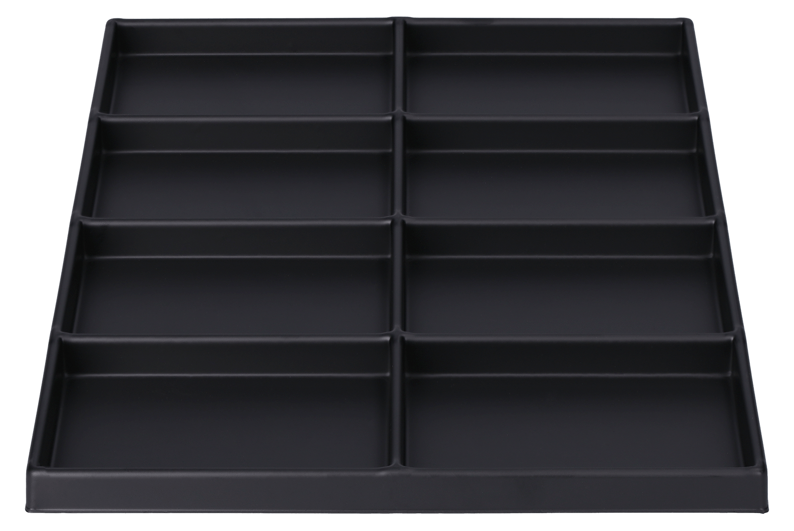 ESD-Tiefzieheinlage schwarz, 8 Kavitäten rechteckig, PS 
