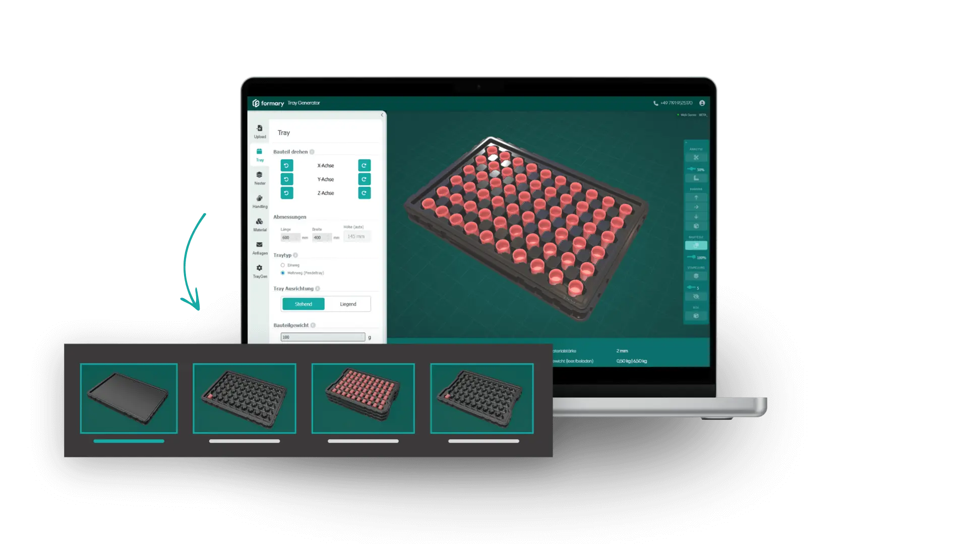 3D Tray Generator Mockup