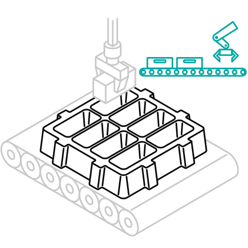 Anpassung der Werkstückträger an Fördersysteme
