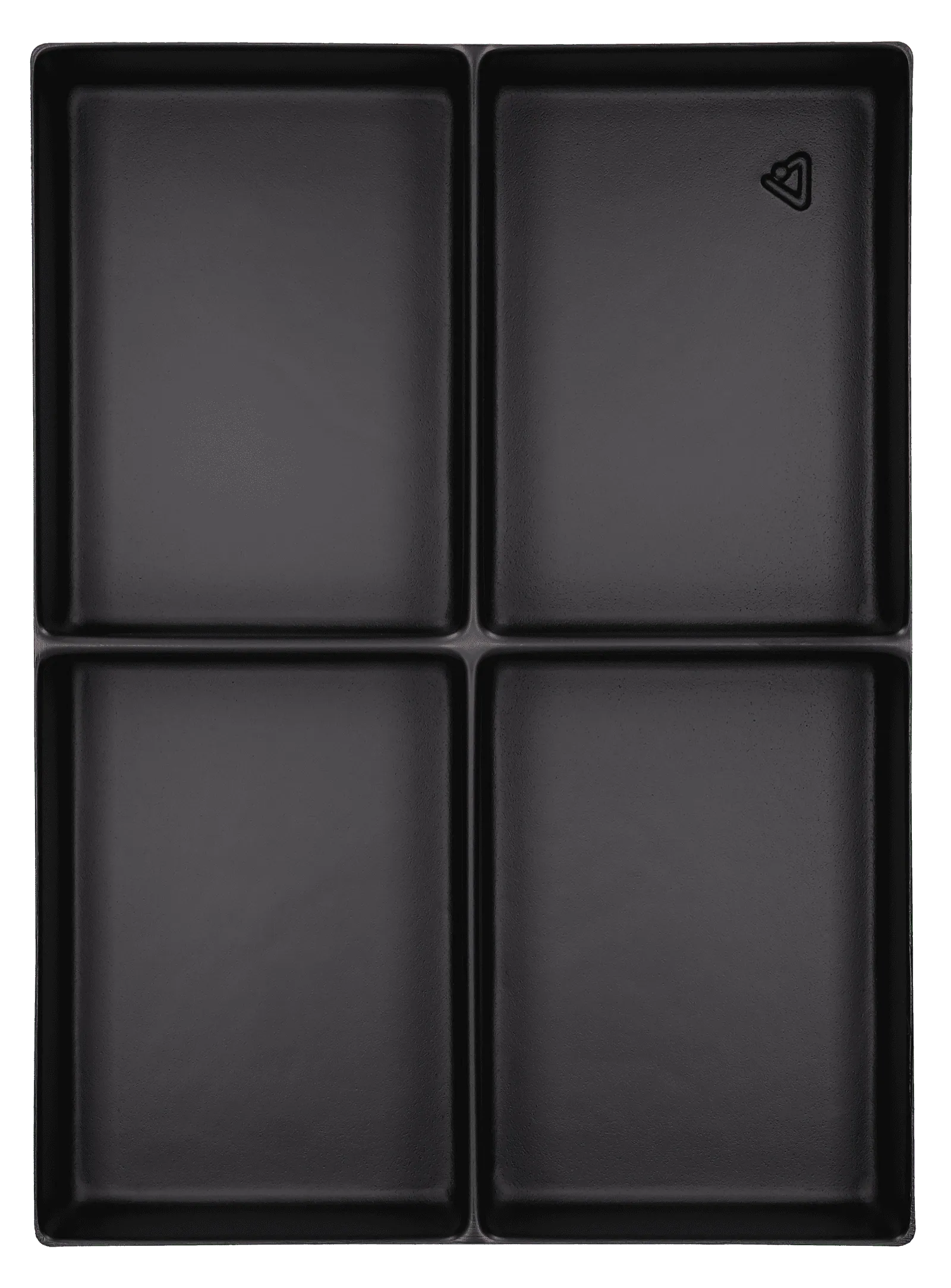 ESD-Inlay schwarz 4 Kavitaeten rechteckig