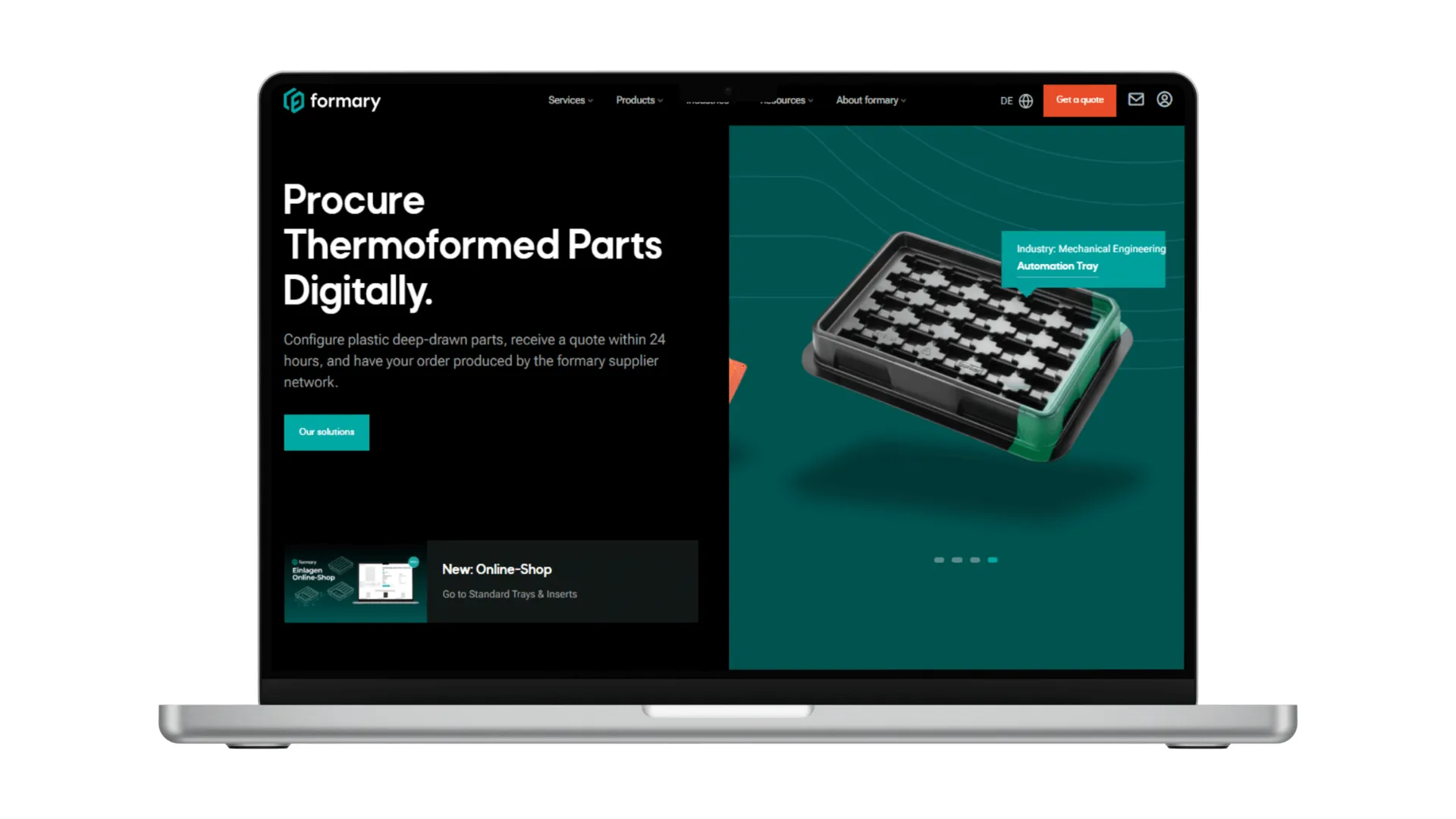 English formary Website Mockup