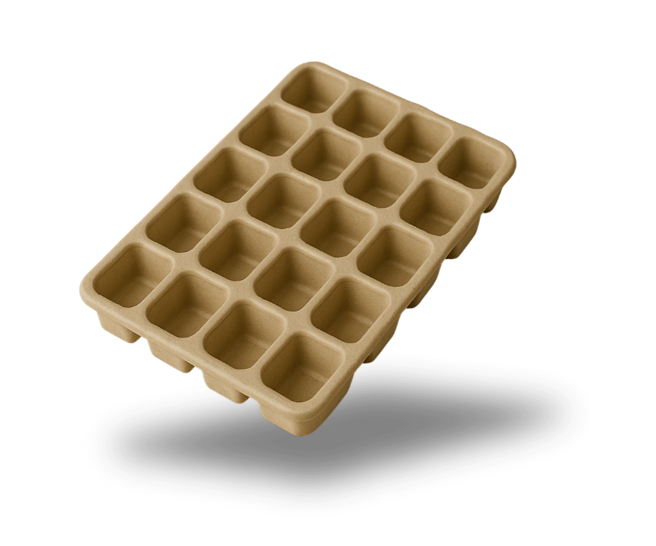 Faserguss Inlay mit eckigen Nestern