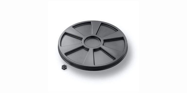 Kunststoffabdeckung in schwarz