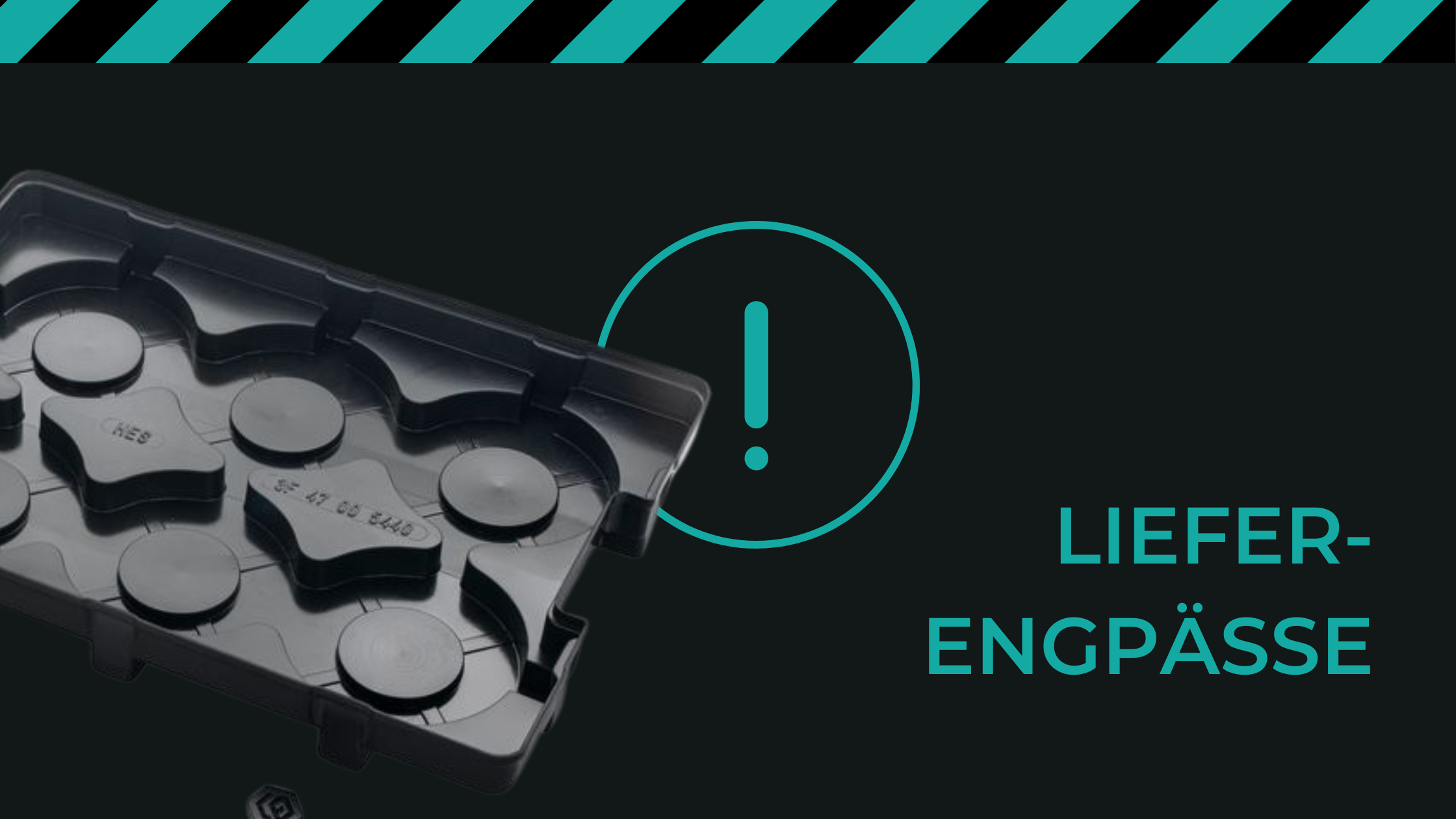 Materialknappheit von Kunststofftrays Banner