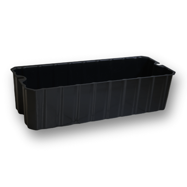Längliche Pflanzwanne aus Kunststoff für Pflanzensysteme