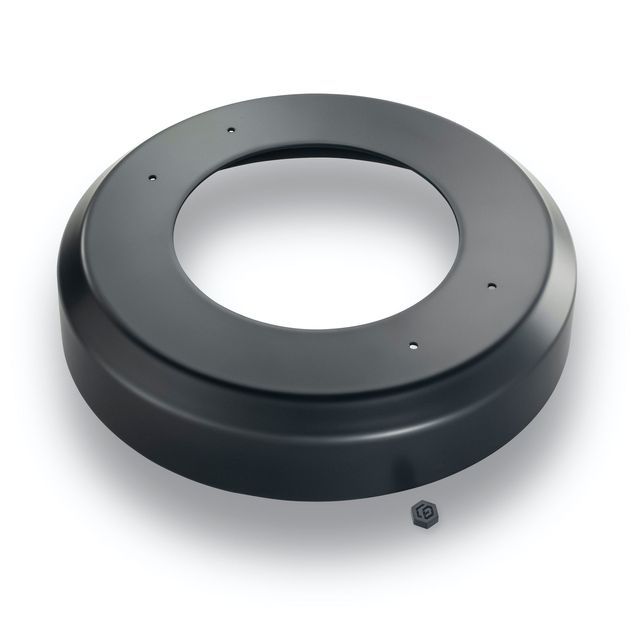 Runde Maschinenabdeckung aus Kunststoff in schwarz