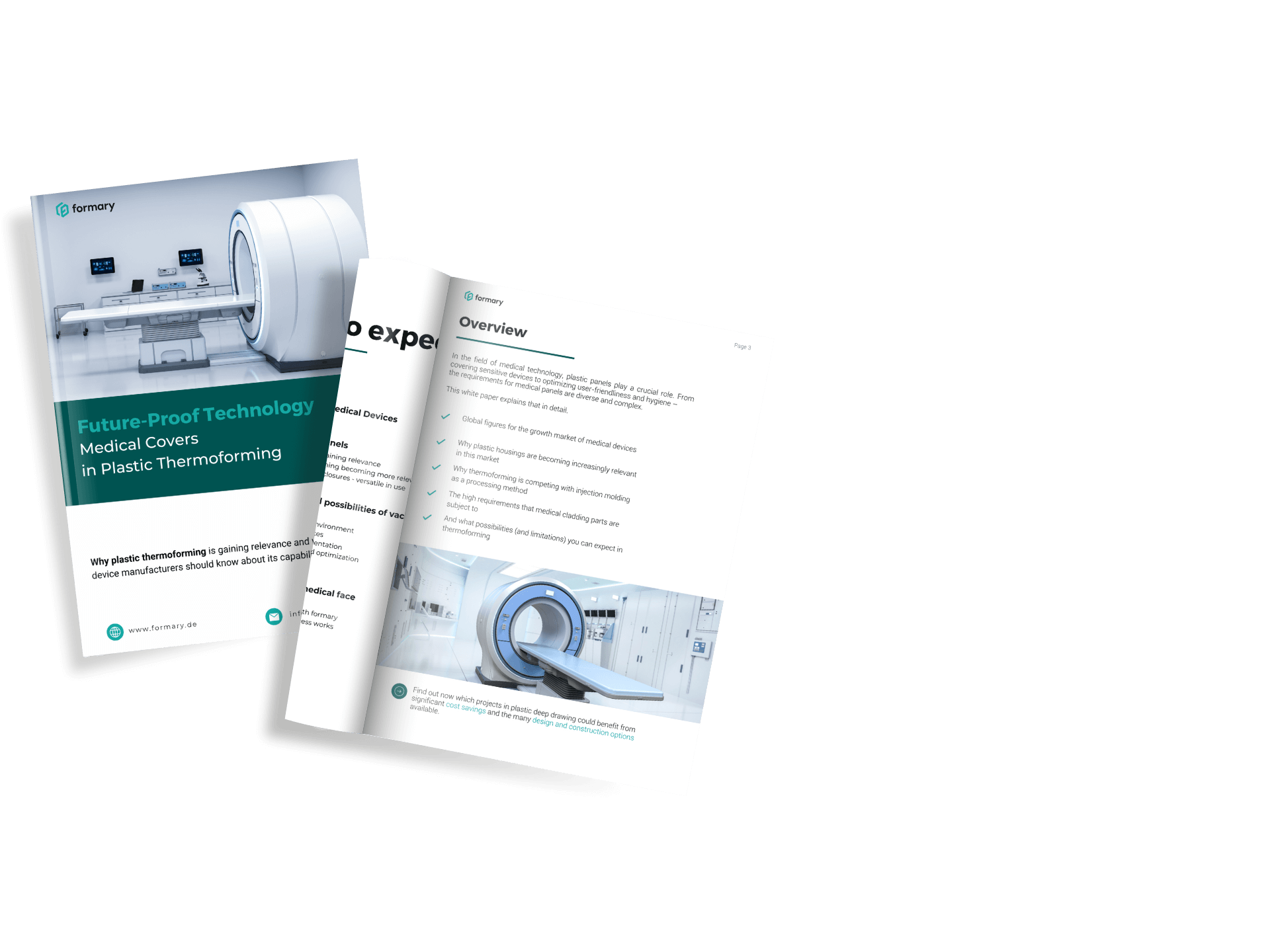 Medizinische Kunststoff Tiefziehteile Mockup Whitepaper