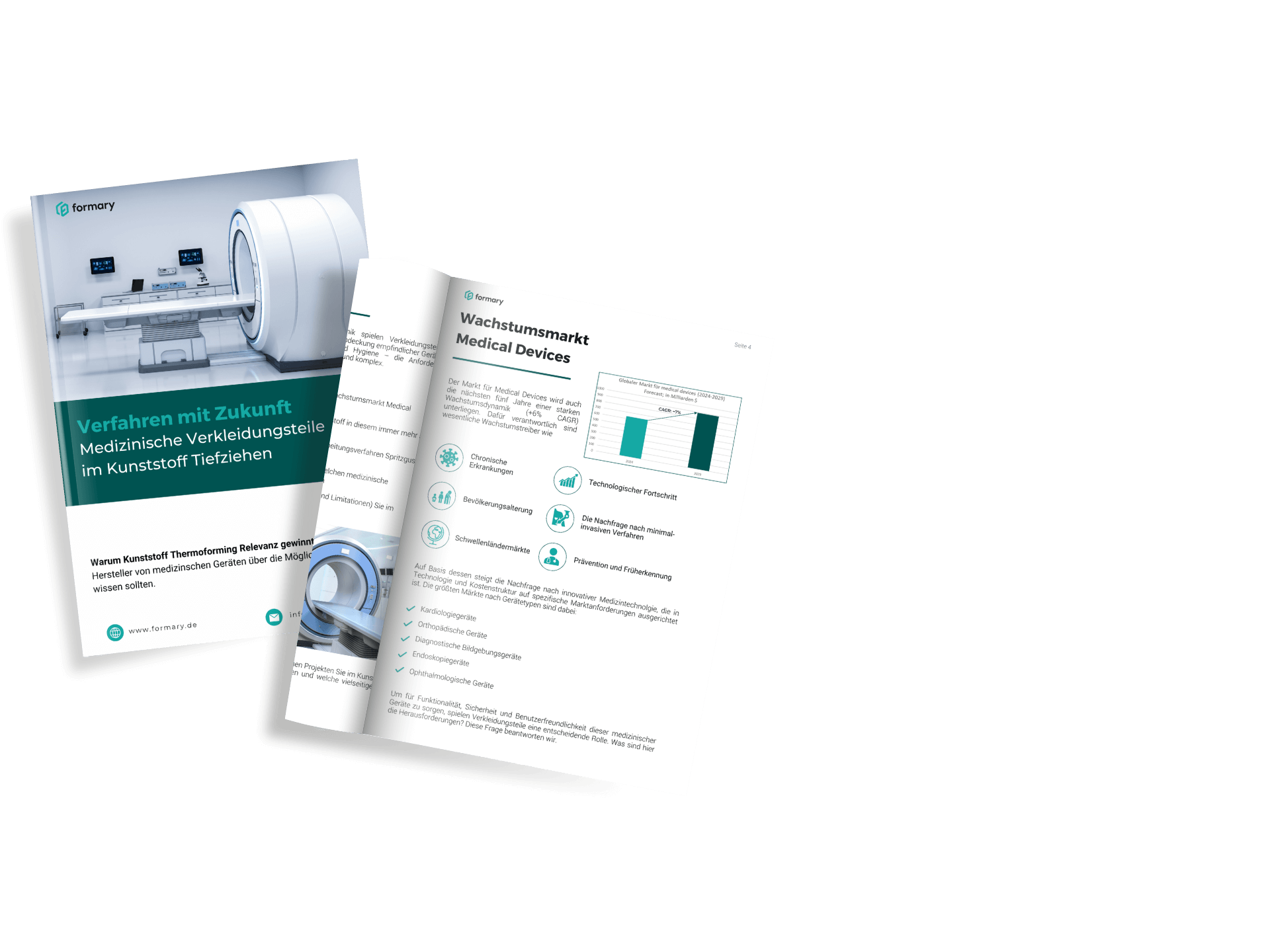 Medizinische Kunststoff Tiefziehteile Mockup Whitepaper