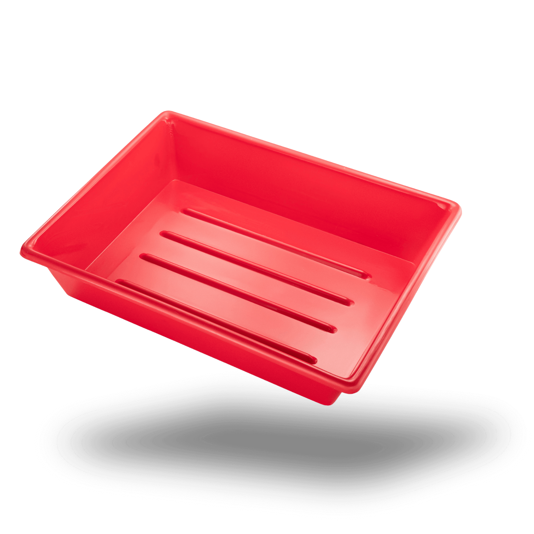 Rote Pflanzwanne aus Kunststoff