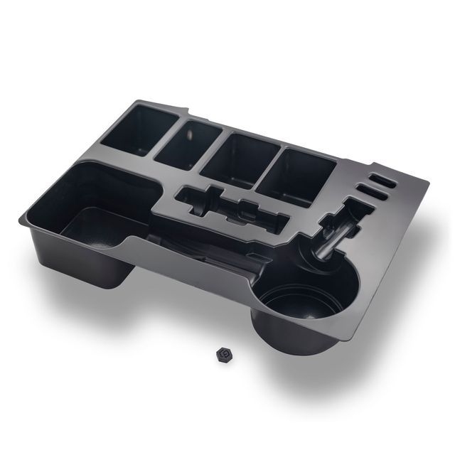 Schubladeneinsatz aus Kunststoff in schwarz