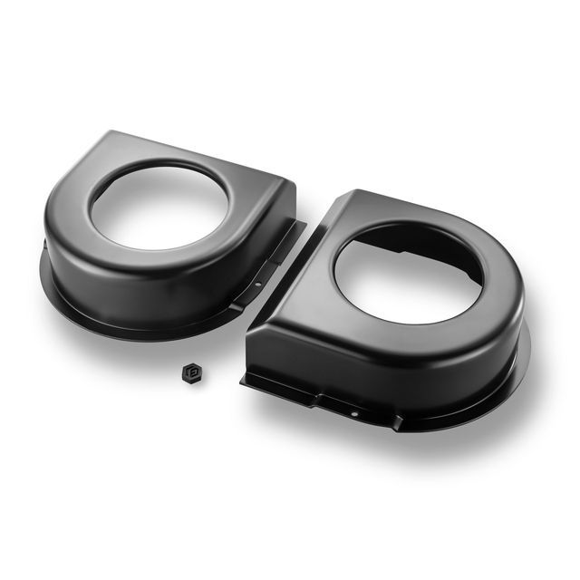 Schutzabdeckung in schwarz aus Kunststoff