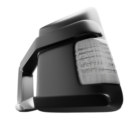 Wohnwagen Verkleidung in Form einer Spiegelschale 