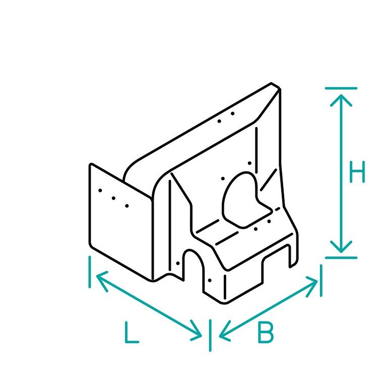 Abmessungen bei Tiefziehabdeckungen aus Kunststoff