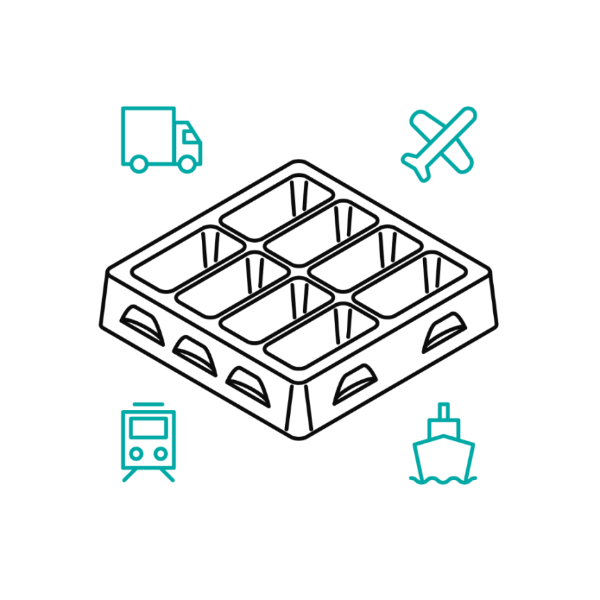 Tray Verpackung für Transport