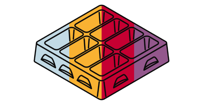 Lackiertes Kunststoff Tray