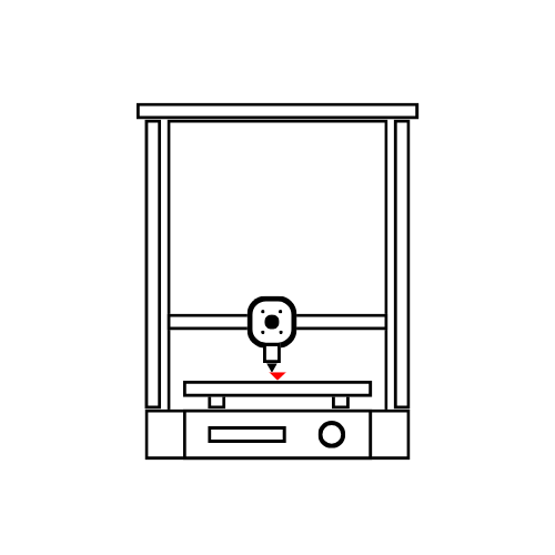 3D Druck auftragen der Schichten