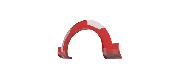 Tiefgezogene Kunststoff Radblende in Rot