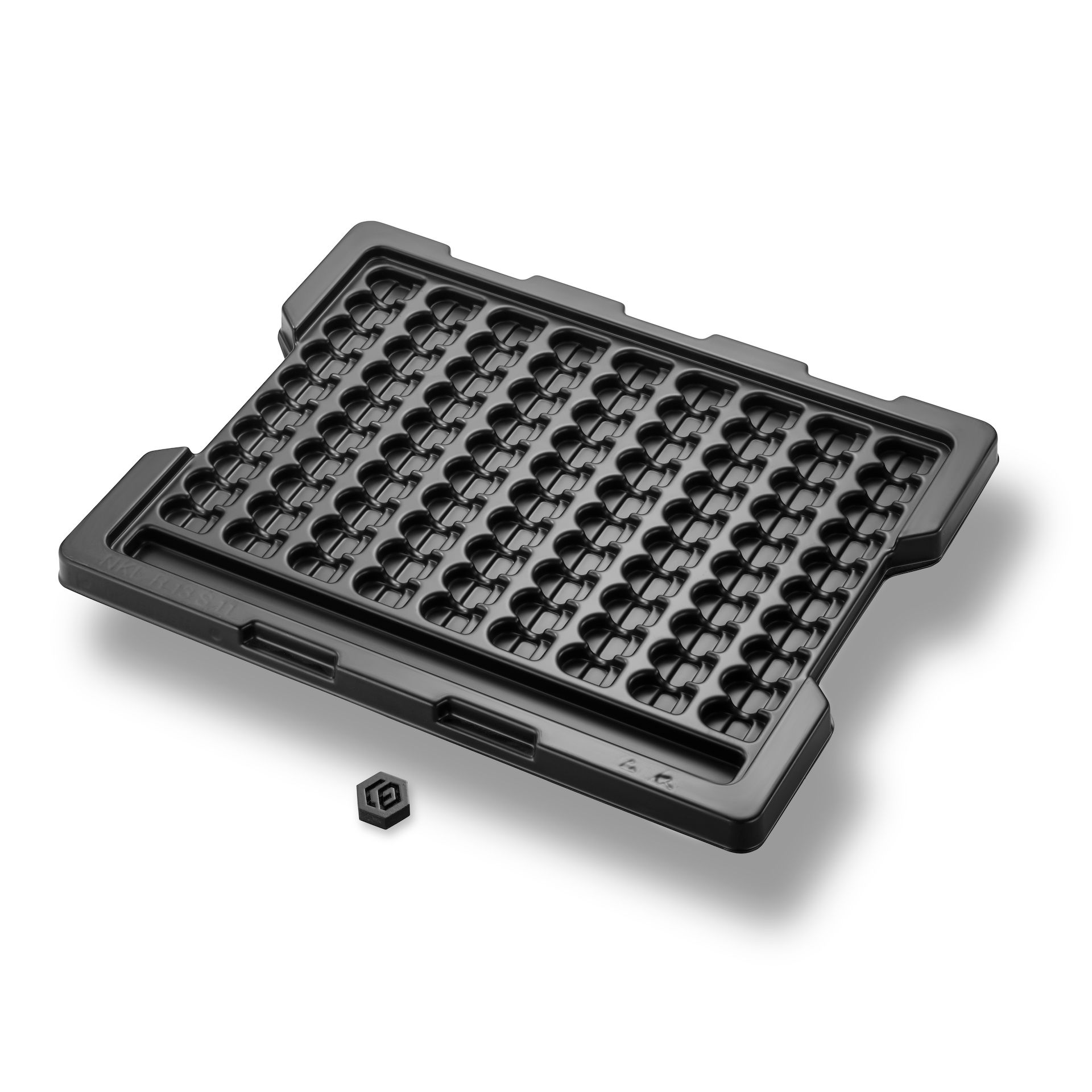 Schwarzes Transport Tray aus Kunststoff