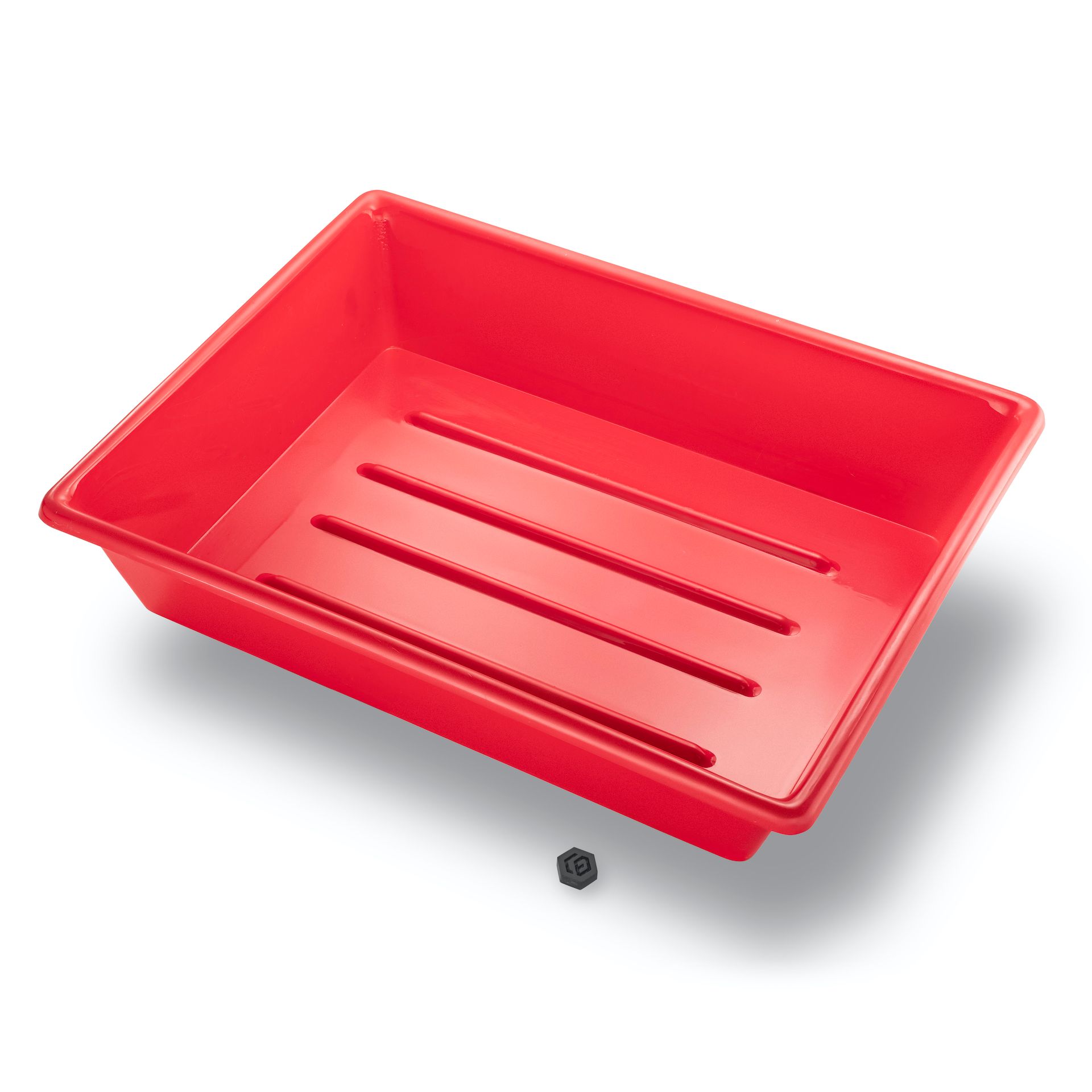 Tiefziehbehälter aus Kunststoff in rot 