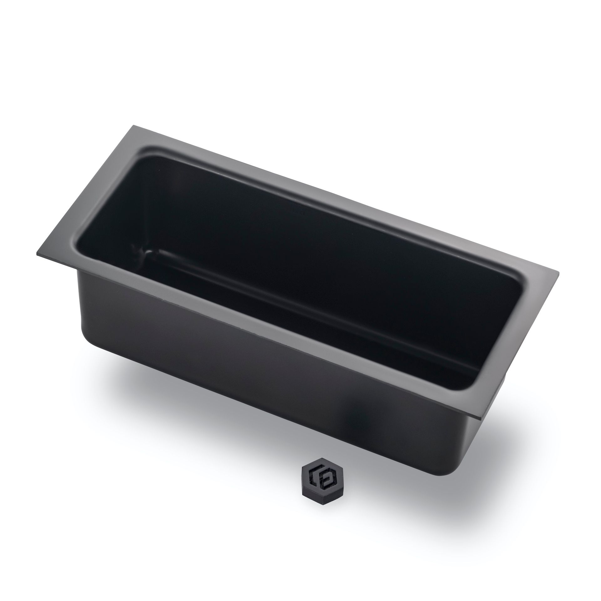 Schwarzer Kunststoffbehälter  