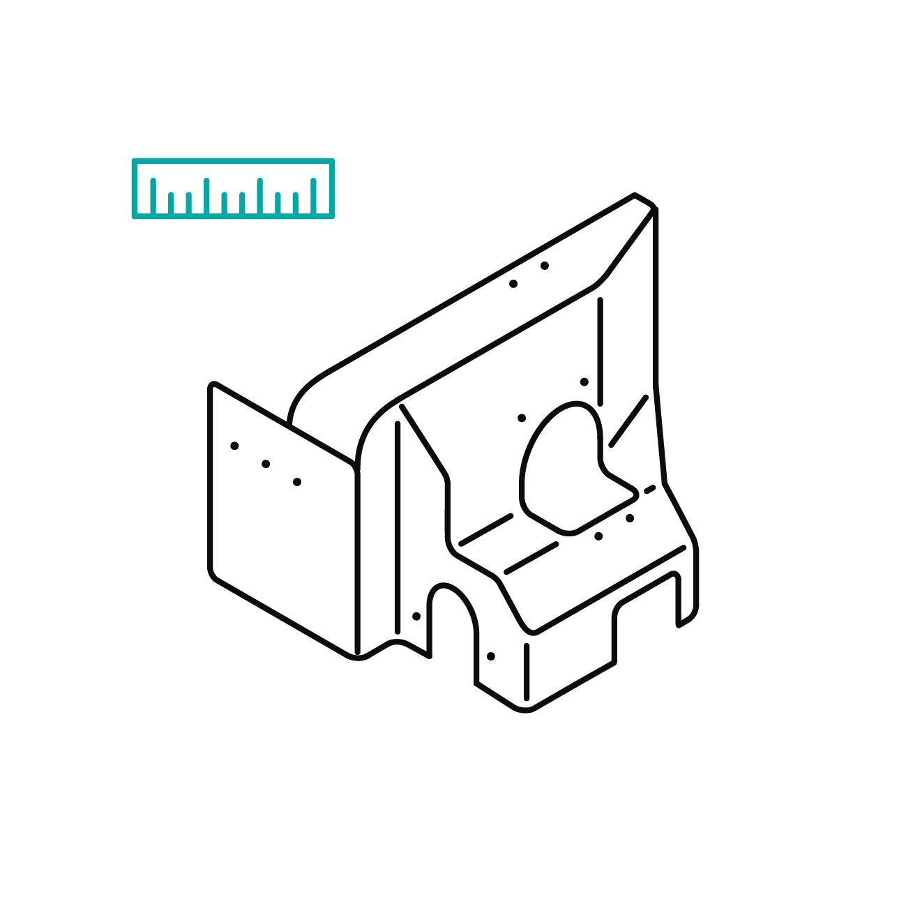 Radien von Kunststoffabdeckungen