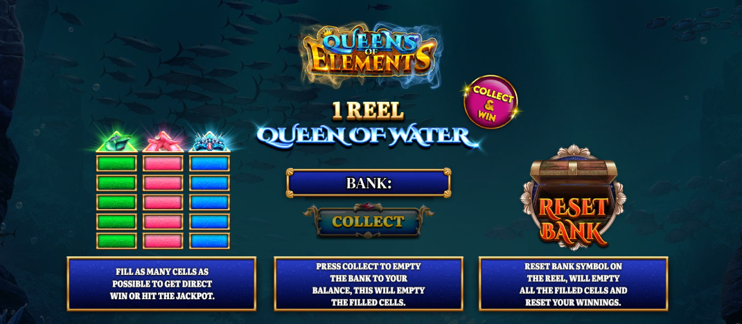 1 Reel Queen Of Water – грати безкоштовно в демо | GamblingShot