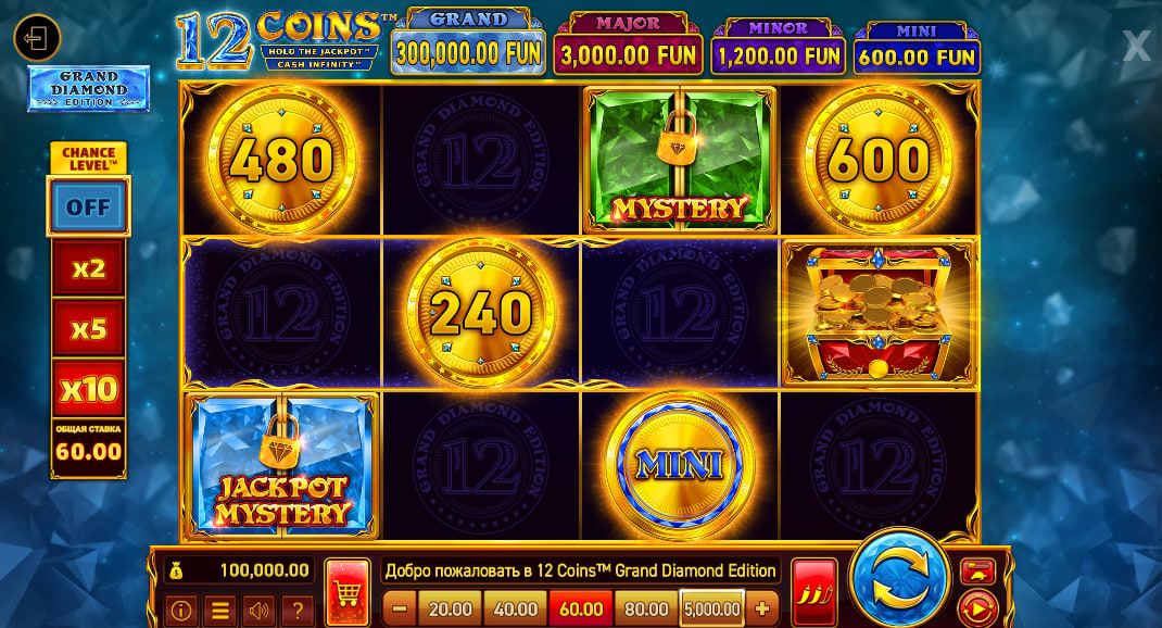 12 Coins™ Grand Diamond Edition – play free demo | GamblingShot