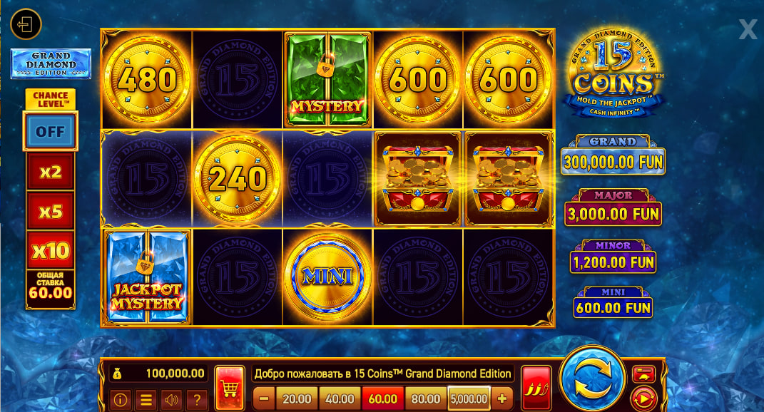 15 Coins™ Grand Diamond Edition – грати безкоштовно в демо | GamblingShot