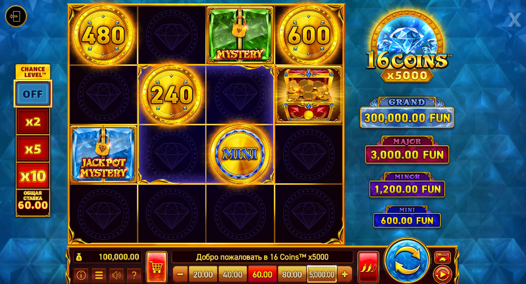 16 Coins™ x5000 – грати безкоштовно в демо | GamblingShot