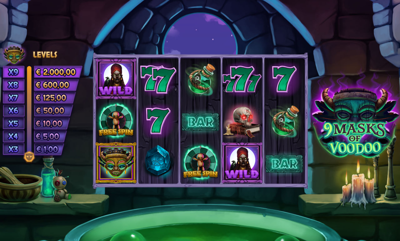9 Masks of Voodoo – грати безкоштовно в демо | GamblingShot