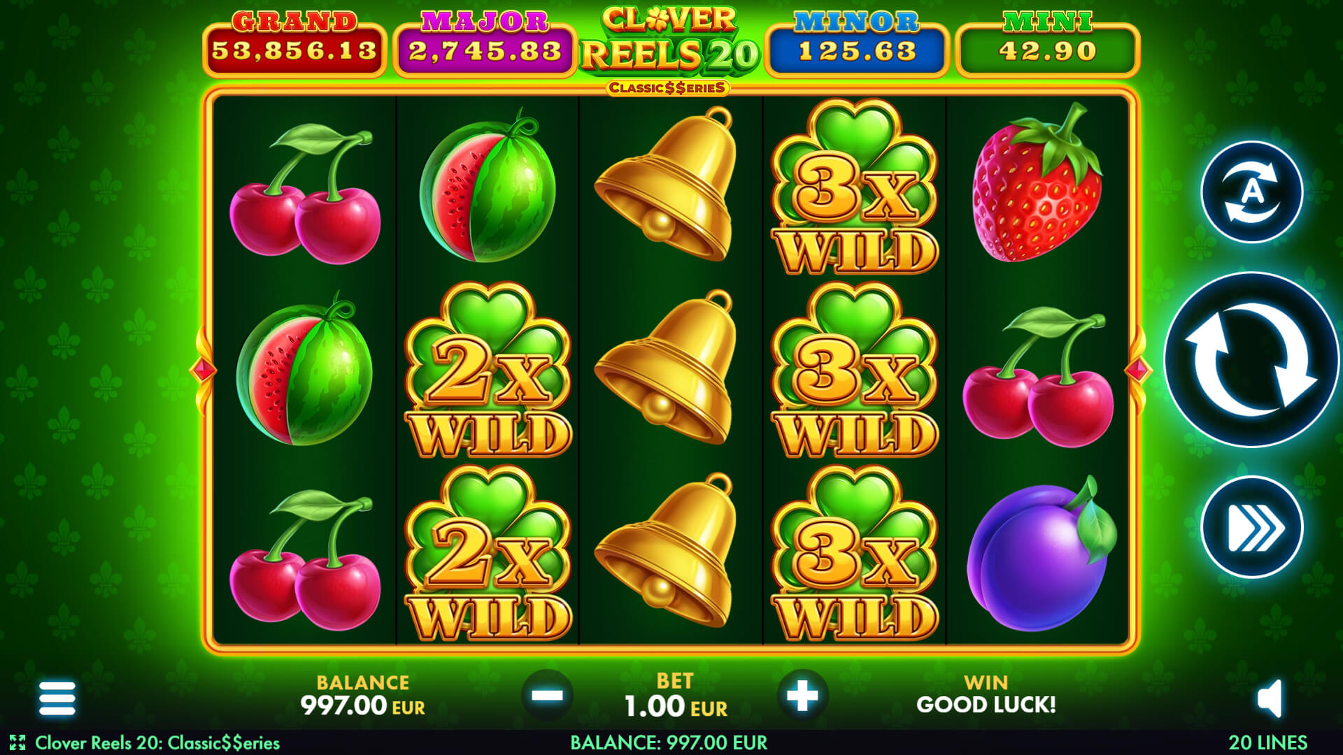 Clover Reels 20: Classic Series – играть бесплатно в демо | GamblingShot