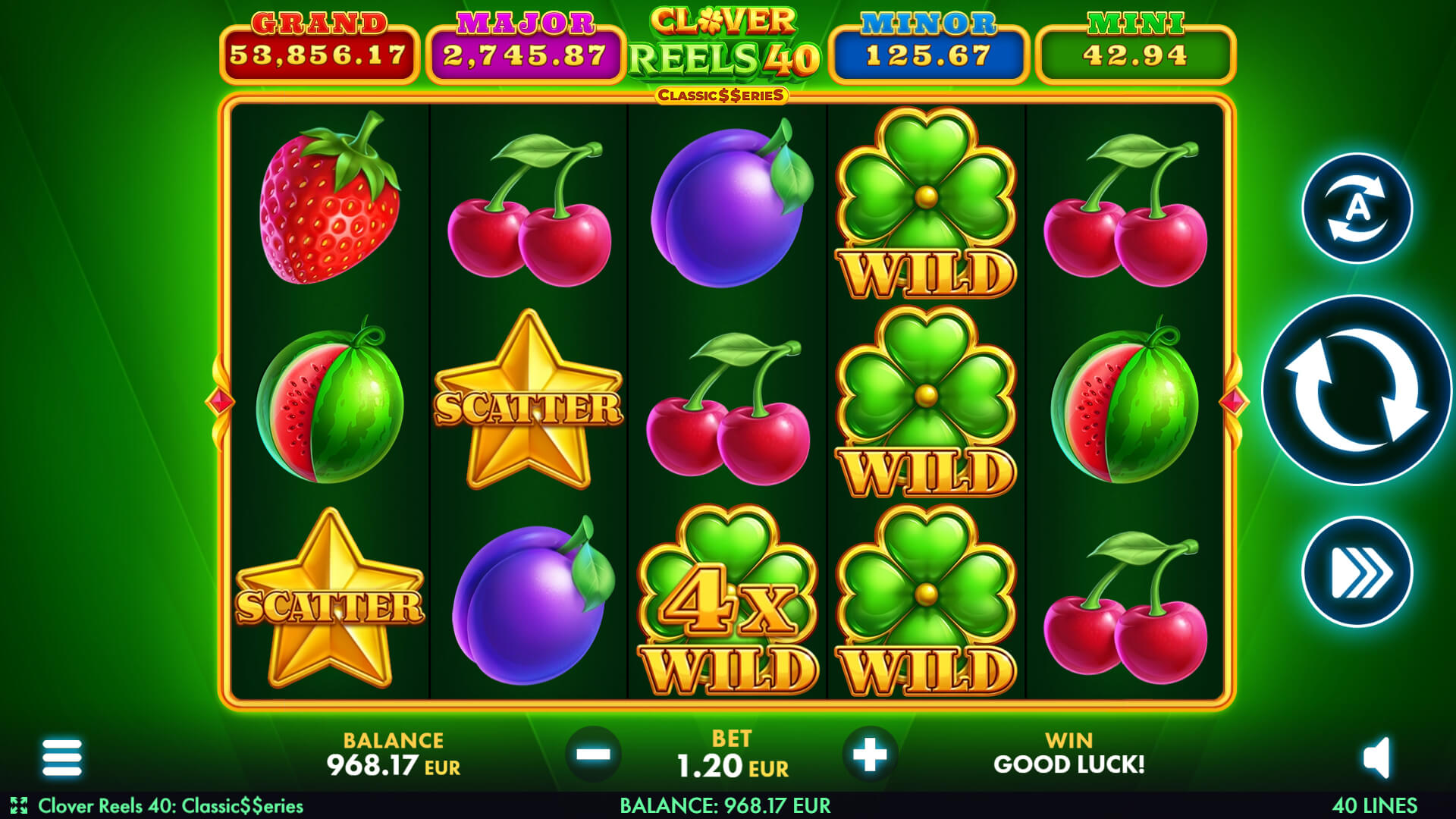 Clover Reels 40: Classic Series – играть бесплатно в демо | GamblingShot