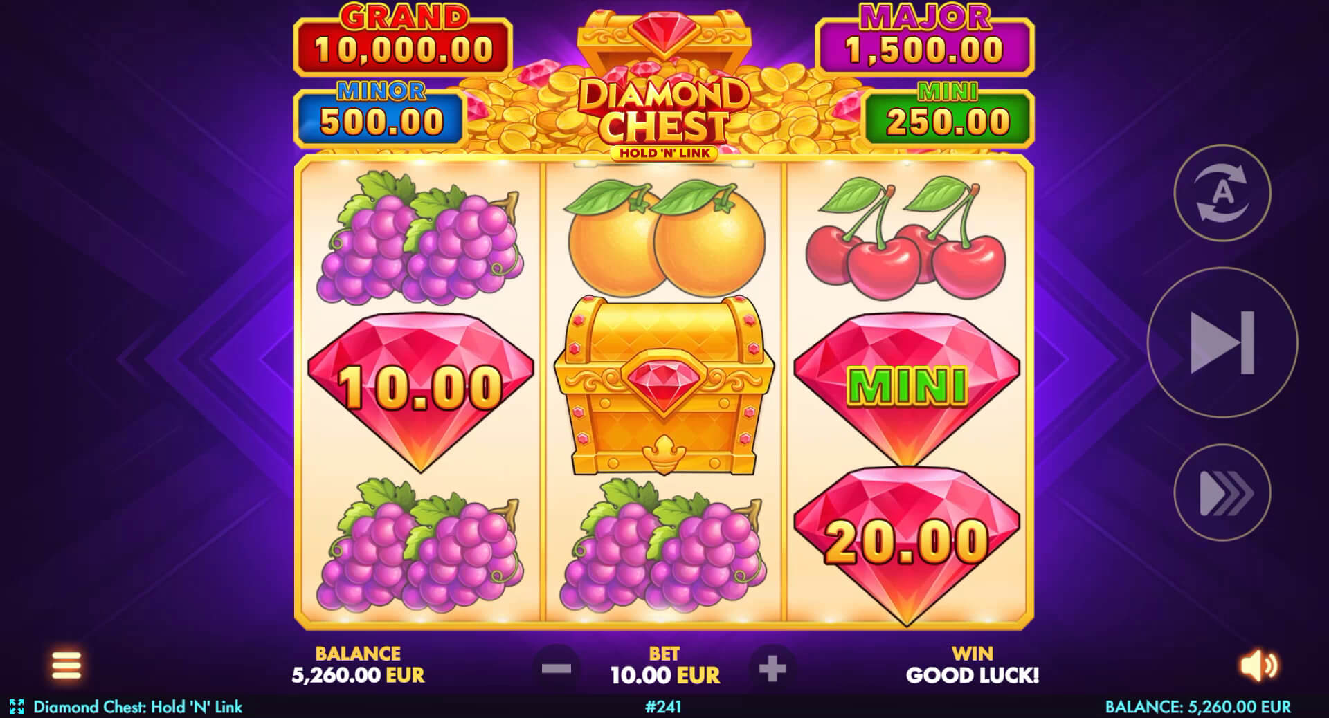 Diamond Chest: Hold ‘N’ Link – play free demo | GamblingShot