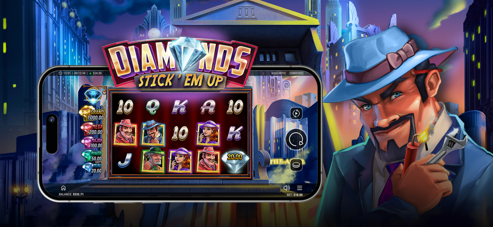Diamonds Stick 'Em Up – грати безкоштовно в демо | GamblingShot