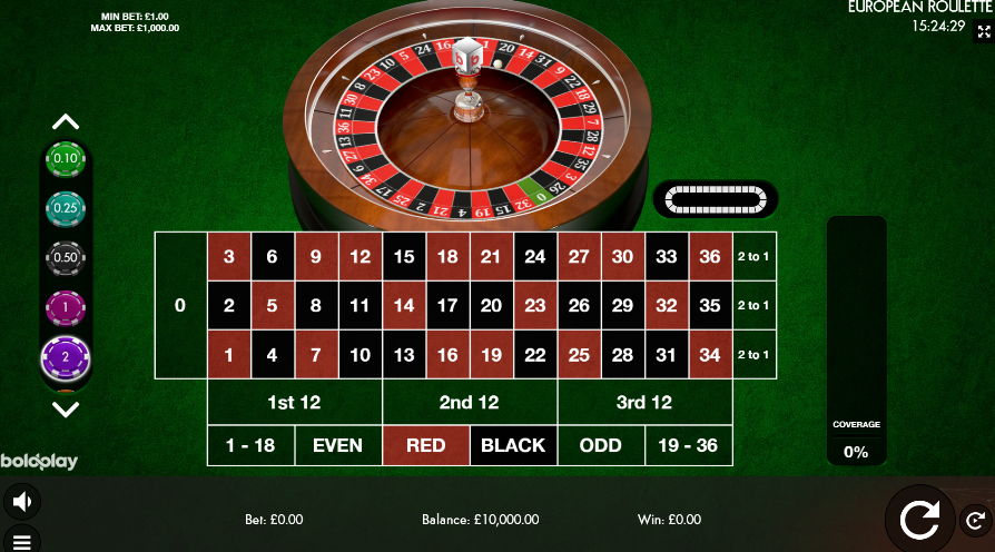 European Roulette – play free demo | GamblingShot